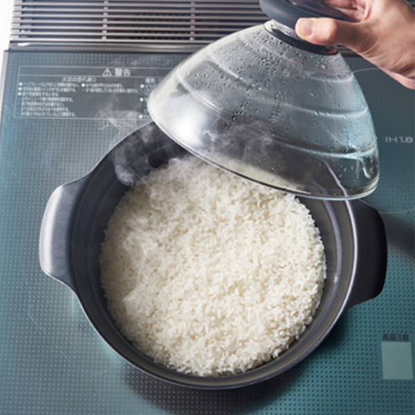 Hario IH Stainless Steel Rice Cooker With Glass Lid