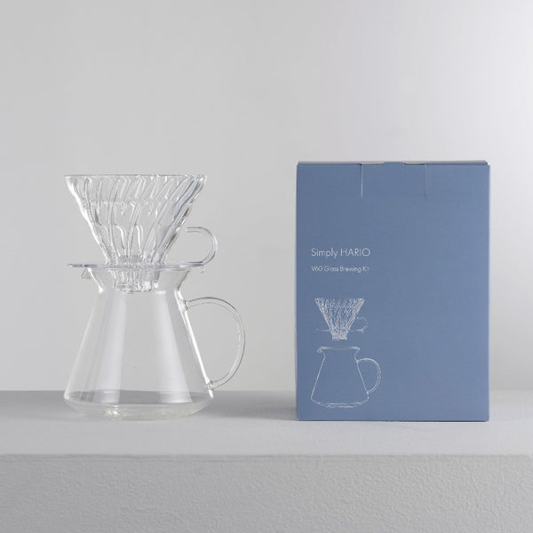 Hario [Simply HARIO Series] V60 Glass Dripper & Server Set