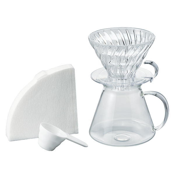 hario [Simply HARIO Series] V60 Glass Dripper & Server Set