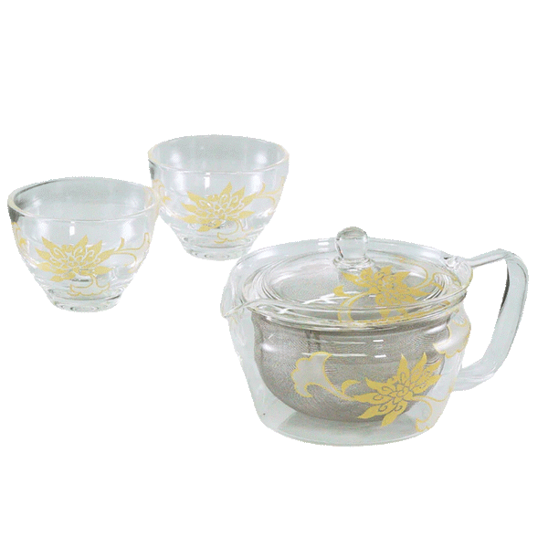 hario Tachikichi x HARIO - Heatproof Glass Teapot & Cups Set