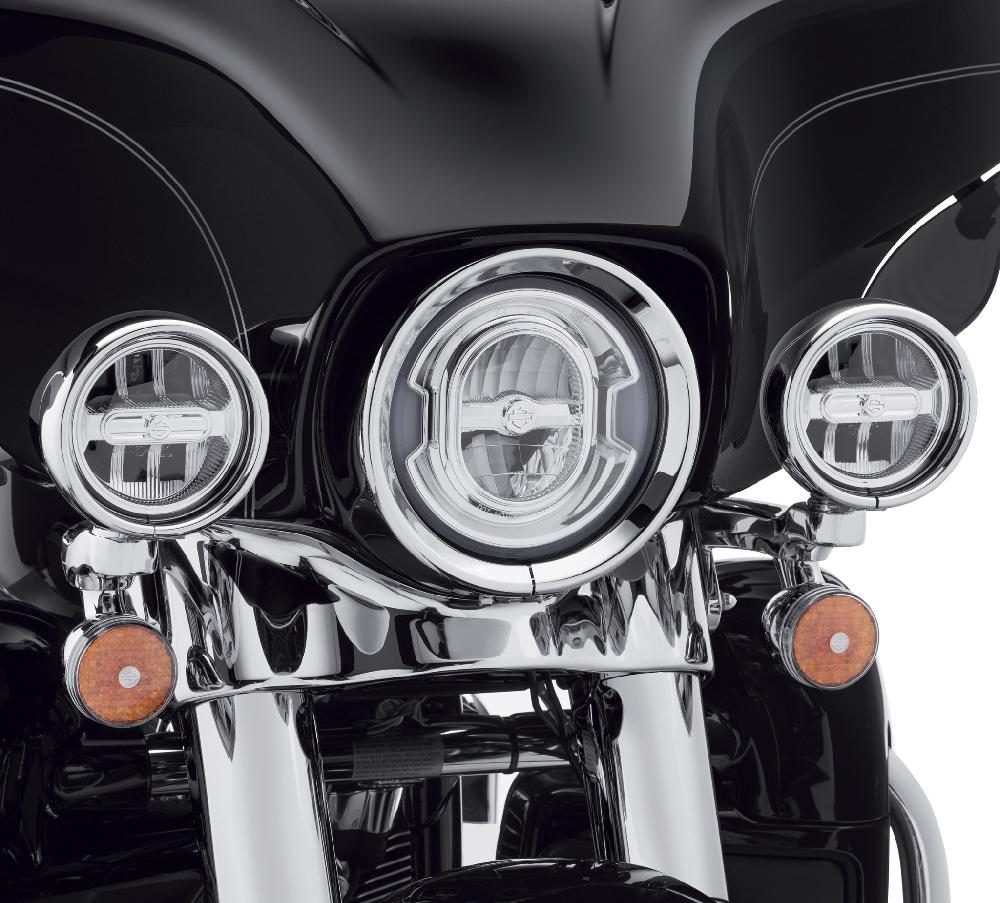 Harley 4 In. Daymaker Signature Reflector LED Auxiliary Lamps - Chrome