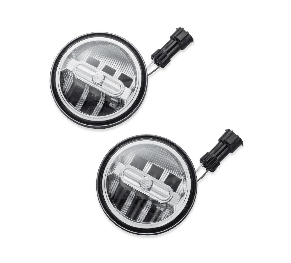 harley 4 in. Daymaker Signature Reflector LED Auxiliary Lamps - Chrome