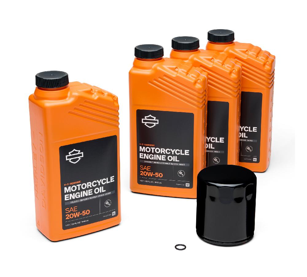 harley 4 Qt. H-D 360 Motorcycle Oil Change Kit – Black Filter