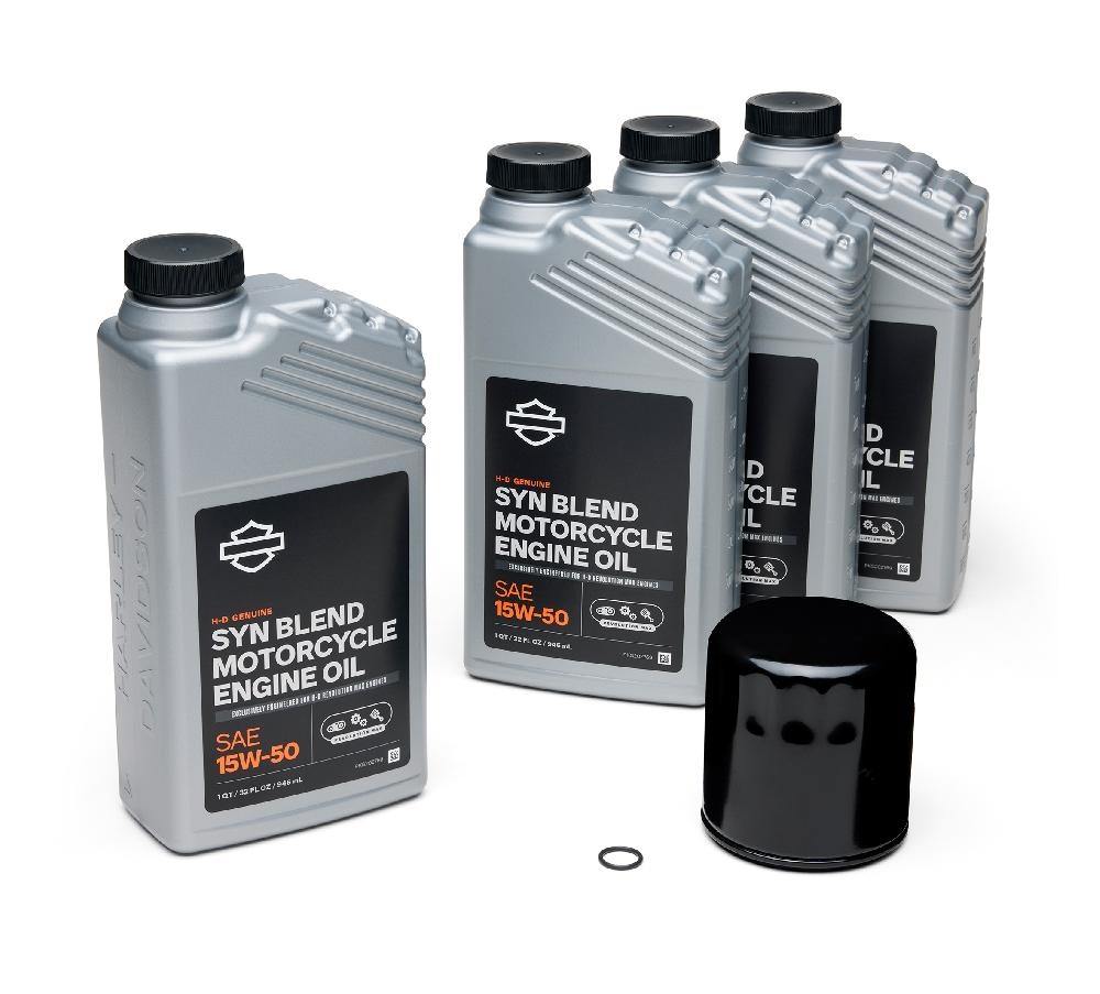 harley 4 Qt. Harley-Davidson® Genuine SYN Blend Motorcycle Oil Change Kit