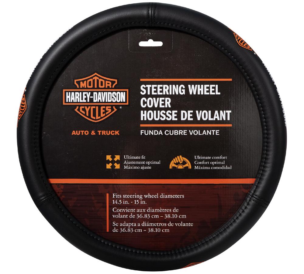 Harley Bar & Shield Steering Wheel Cover And License Frame Kit Set