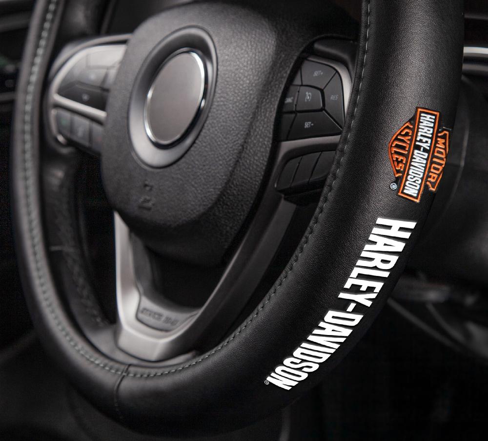 Harley Bar & Shield Steering Wheel Cover And Seat Cover Kit Set