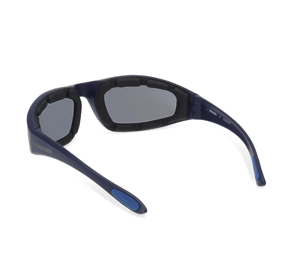 Harley Checker Oval Mototcycle Riding Wrap Sunglasses