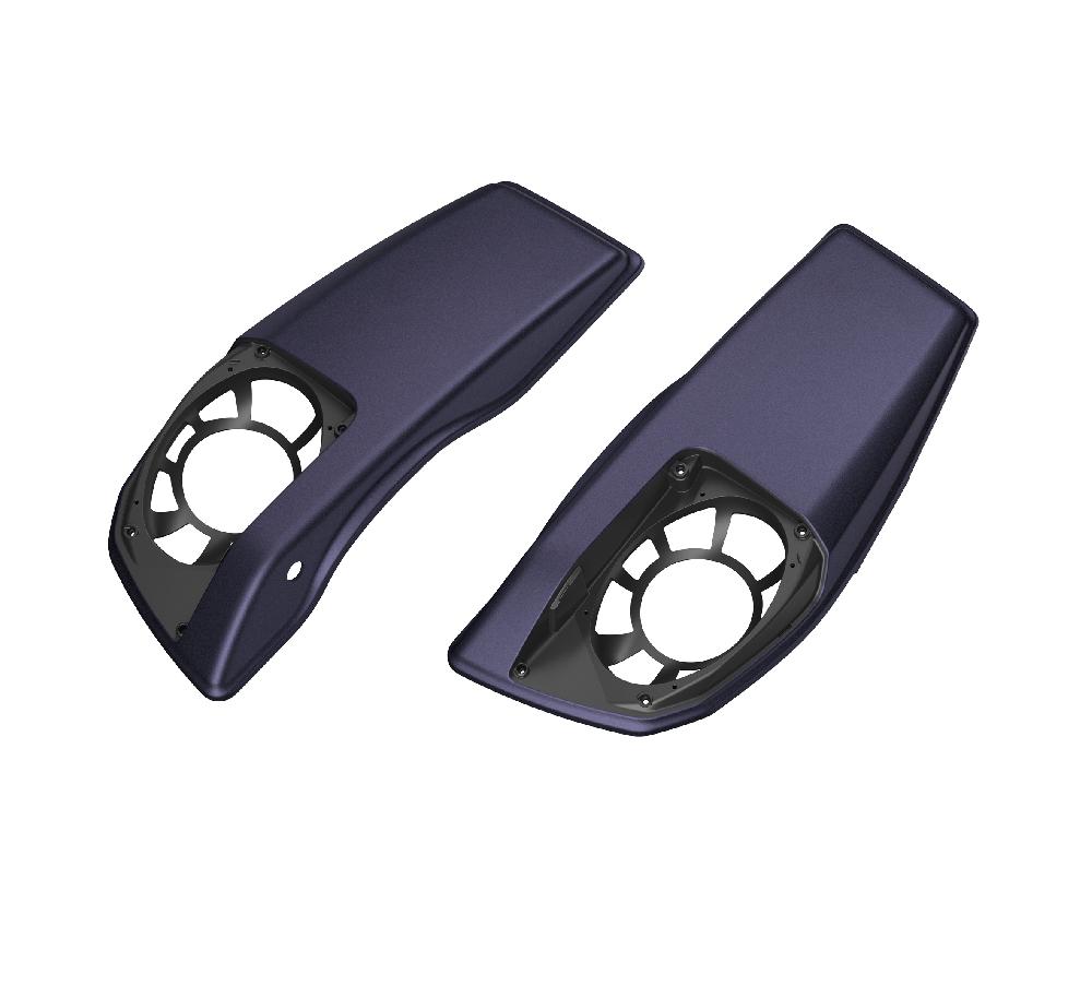 harley Color Matched Saddlebag Speaker Lids - Purple Abyss Denim