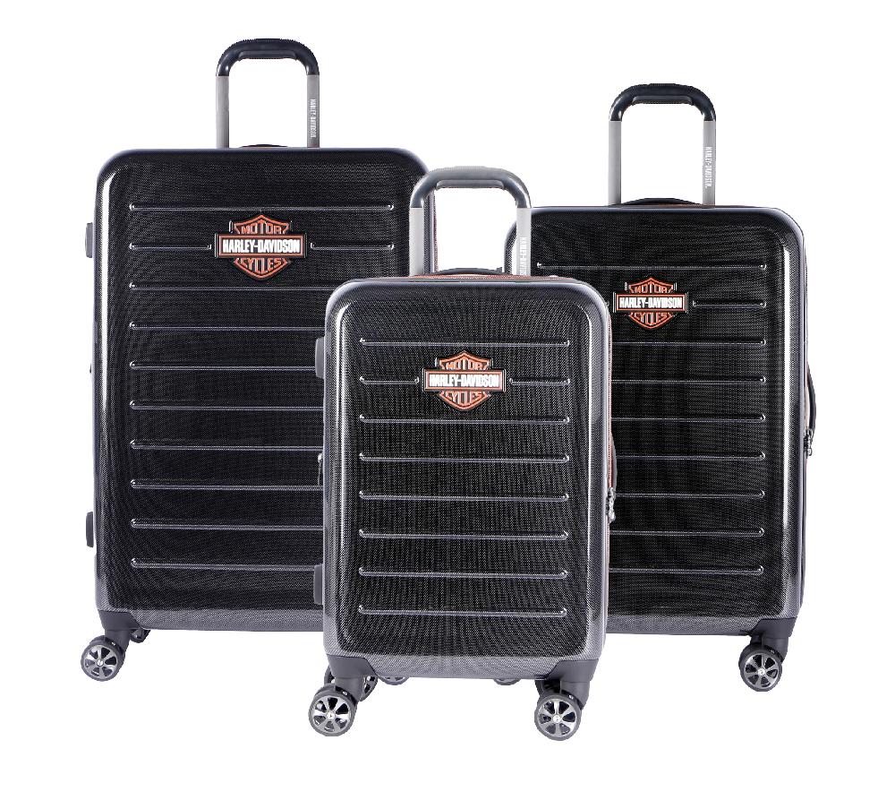 harley Cruiser 22" 26" 30" 3 Piece Hardside Luggage Set