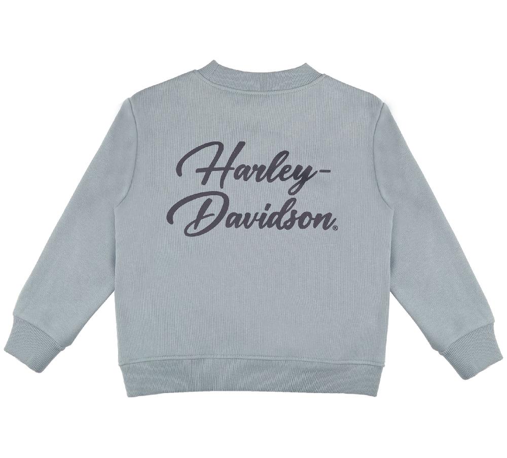 Harley Fleece - Infant Girls Bar & Shield Crew Pullover