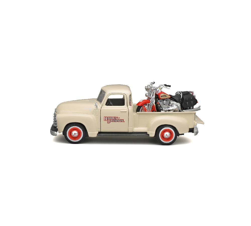 harley H-D 1:24 Scale Diecast '01 FLSTS Her Sprngr + '50 Chevy 3100