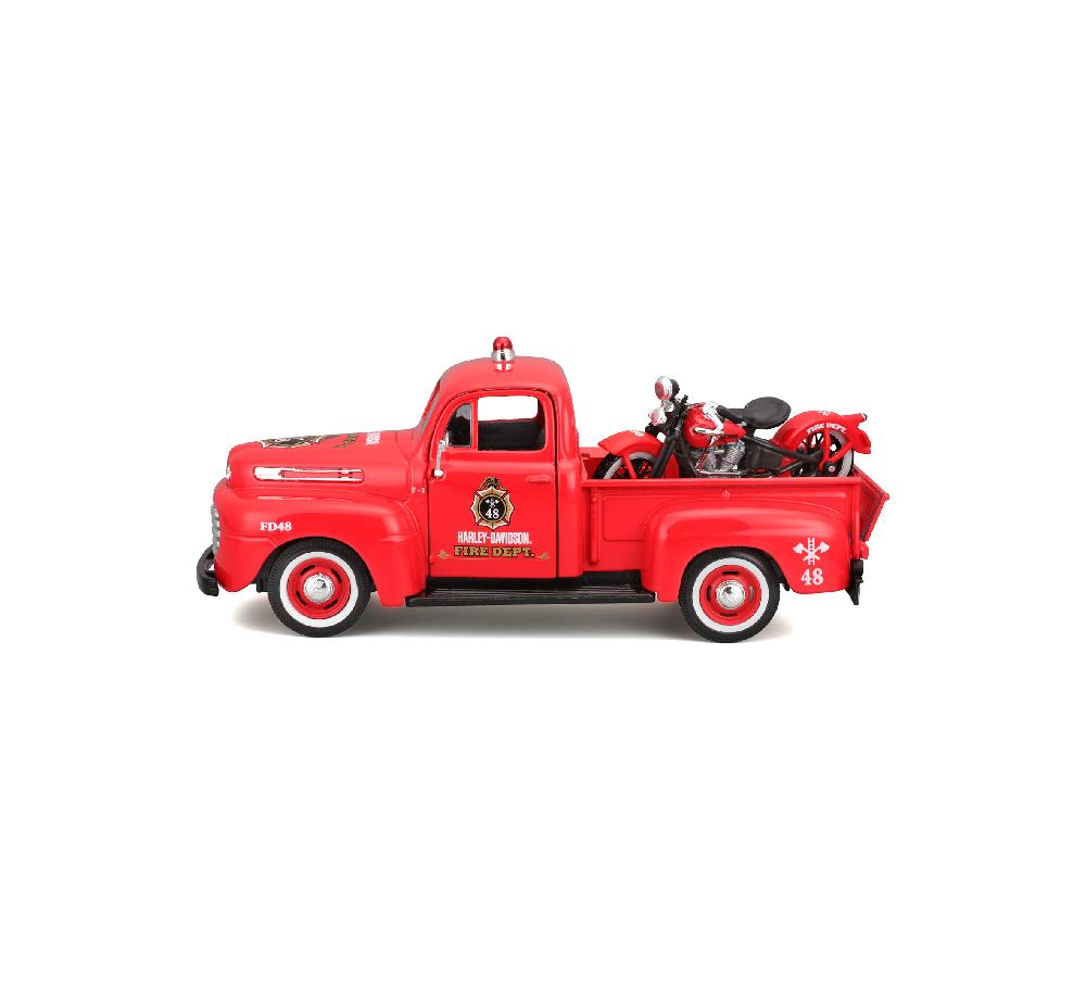 harley H-D 1:24 Scale Diecast '36 EL Knucklehead + 1948 Ford F-1