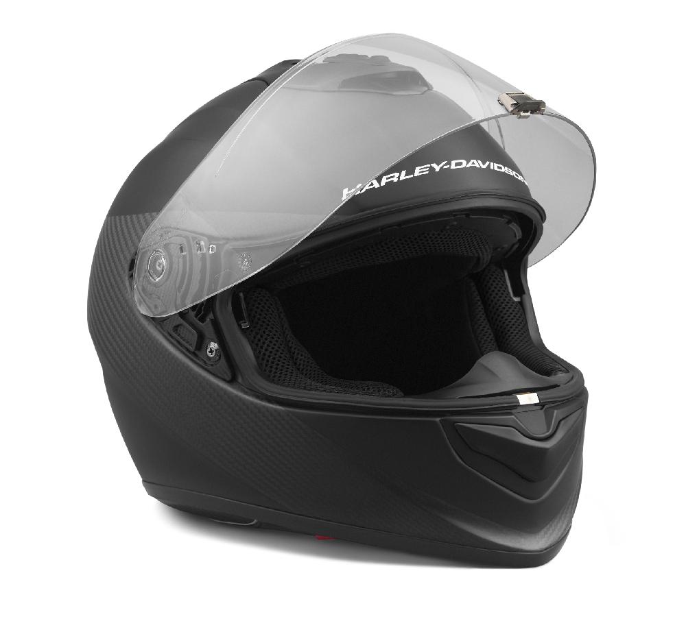 Harley H-D Brawler Carbon Fiber X09 Full Face Sun Shield Helmet