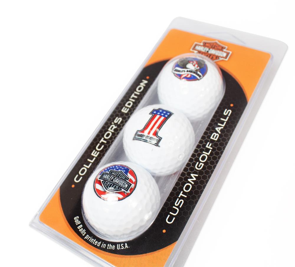 Harley H-D Collector's Edition Patriotic Golf Ball Tri-pack