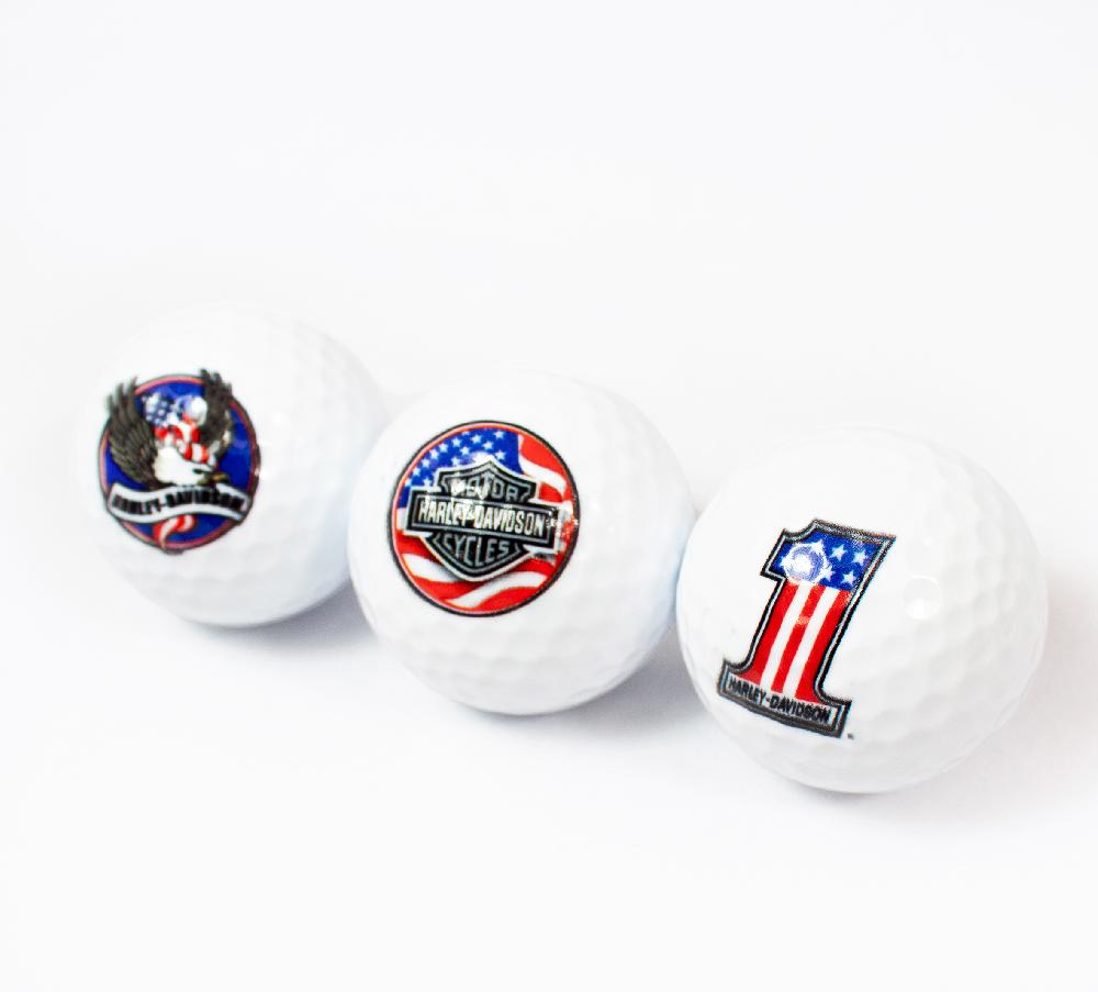 harley H-D Collector's Edition Patriotic Golf Ball Tri-pack