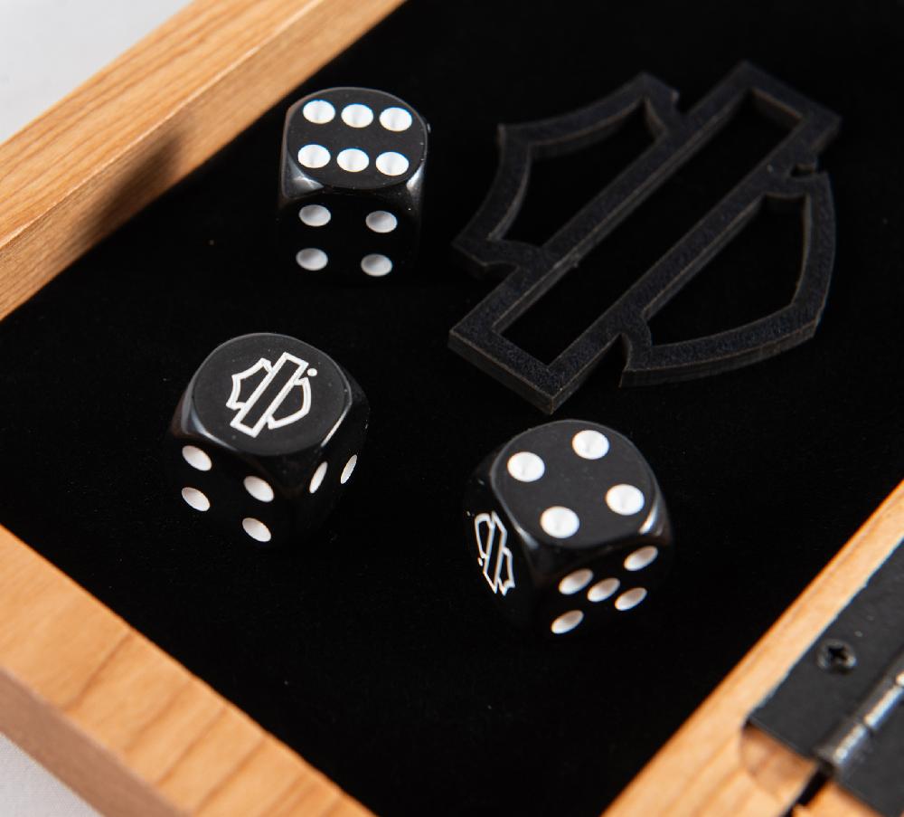 Harley H-D Deluxe 2 In 1 Game Set Double Card Deck / Dice