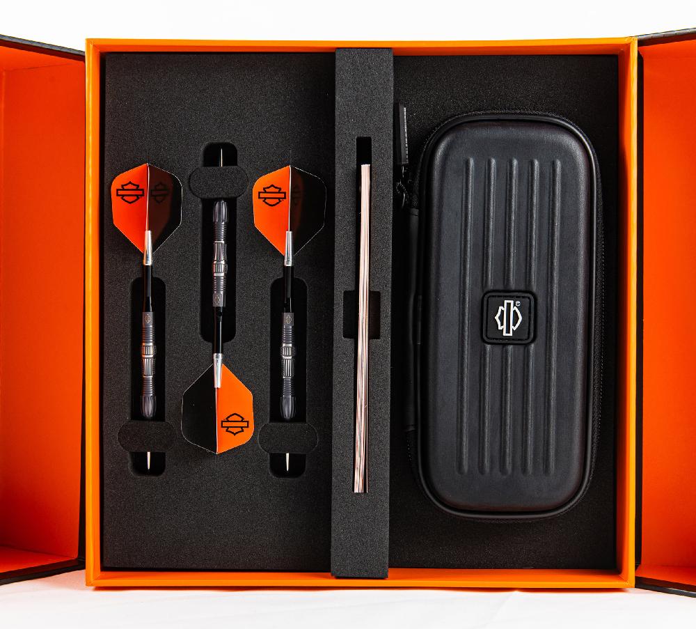 Harley H-D EV-O-LUTION Laser Engraved Tungsten Boxed Dart Set