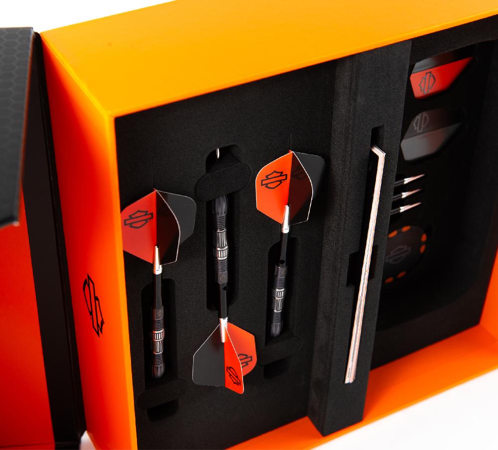 Harley H-D EV-O-LUTION Laser Engraved Tungsten Boxed Dart Set