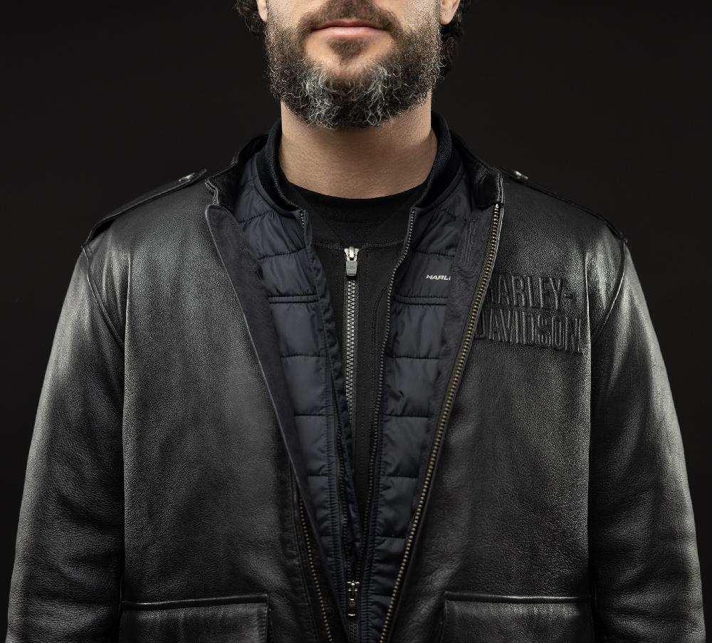 Harley H-D Flex Layering System Captains Leather Jacket Outer Layer