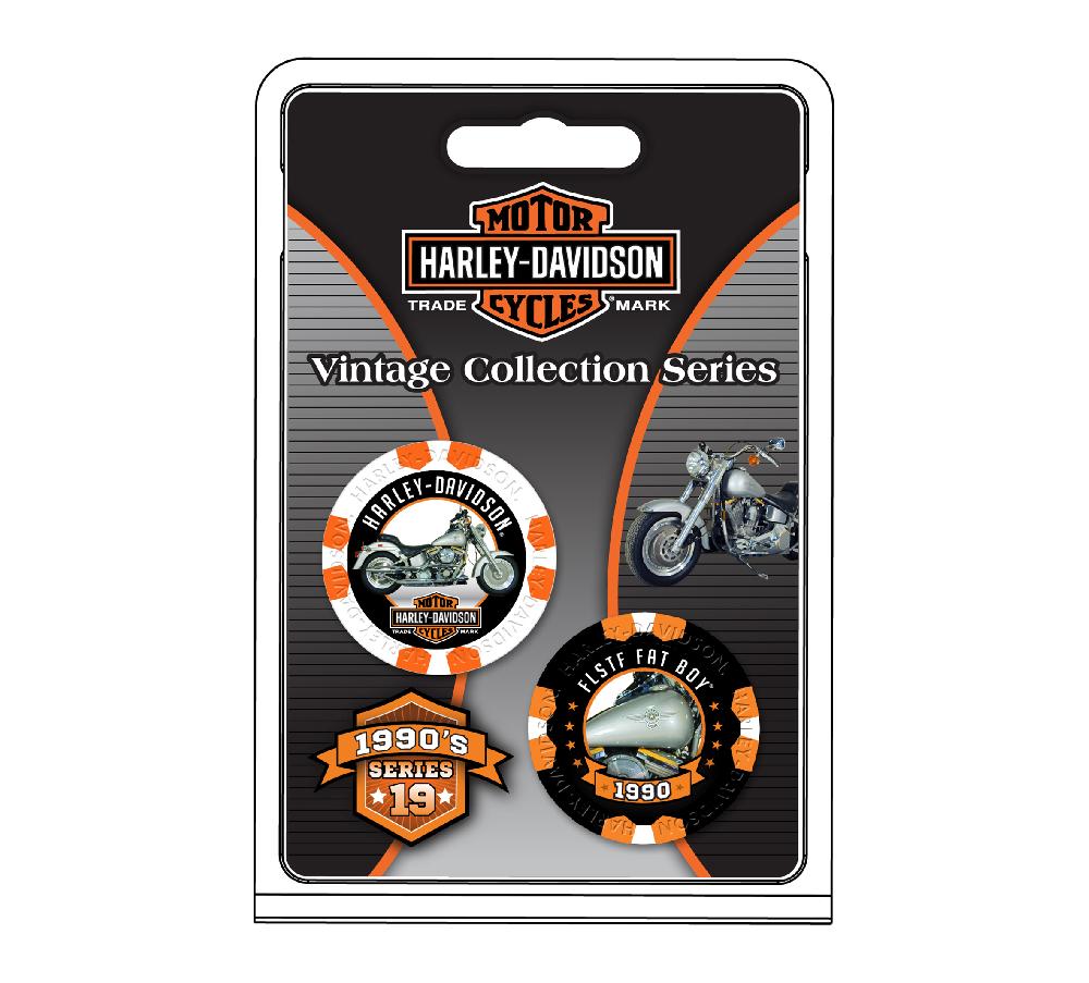 Harley H-D™ Limited Edition Vintage Collection Collectable Poker Chips Series 19 1970 FLP Electra Glide®