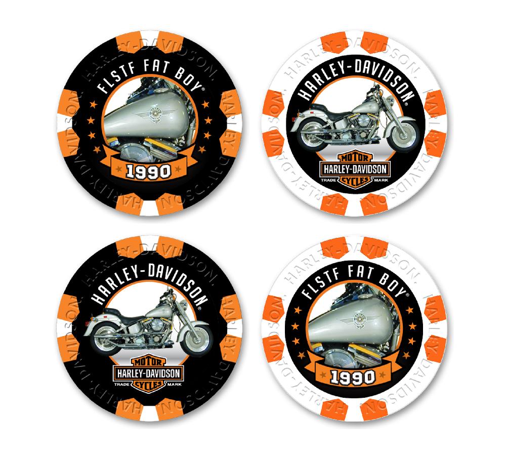 harley H-D™ Limited Edition Vintage Collection Collectable Poker Chips Series 19 1970 FLP Electra Glide®