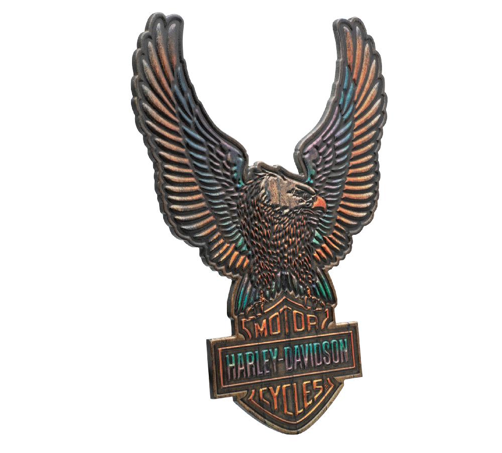 Harley H-D Vivid Bar & Shield Eagle Outdoor Wall Décor