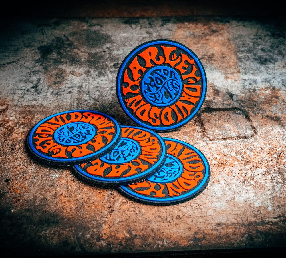 Harley 1970's Psychedelic Coaster Set Of 4