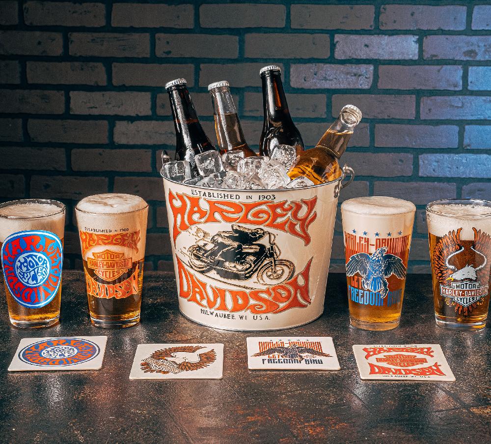 Harley 1970's Psychedelic Party Bucket Set