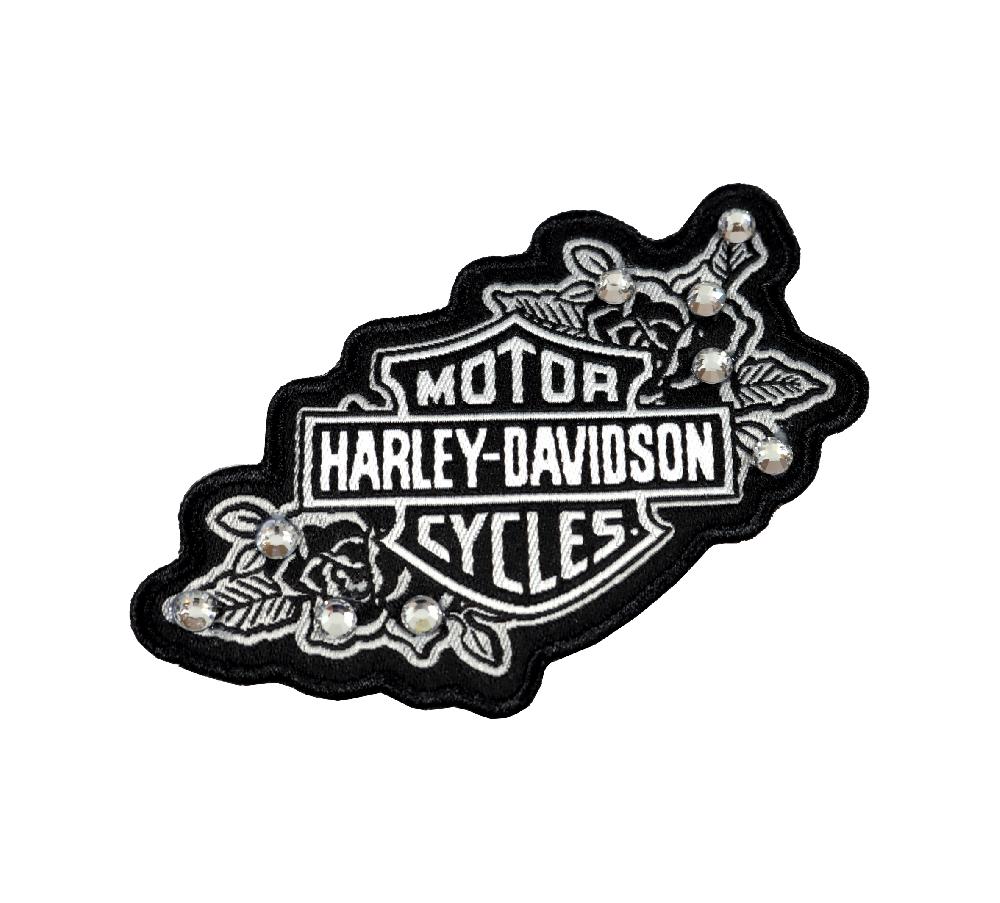 harley 3.5” Silver Floral Patch