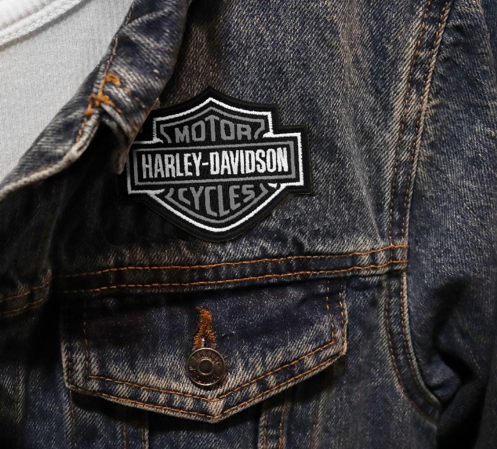 Harley 3" B&W Bar & Shield Patch