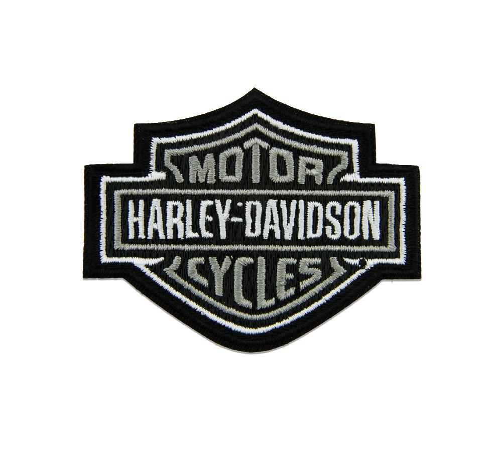 harley 3" B&W Bar & Shield Patch