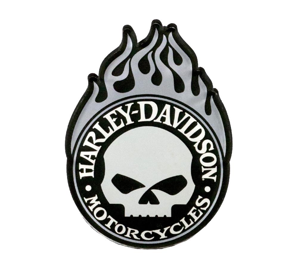 harley 3" Willie Flame Acrylic Magnet