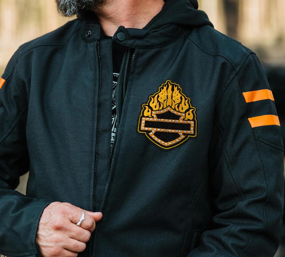 Harley 4” Blingin’ Flame Patch