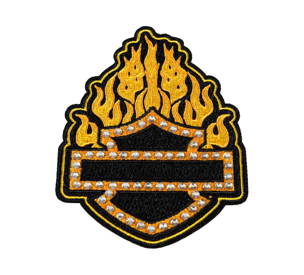 harley 4” Blingin’ Flame Patch