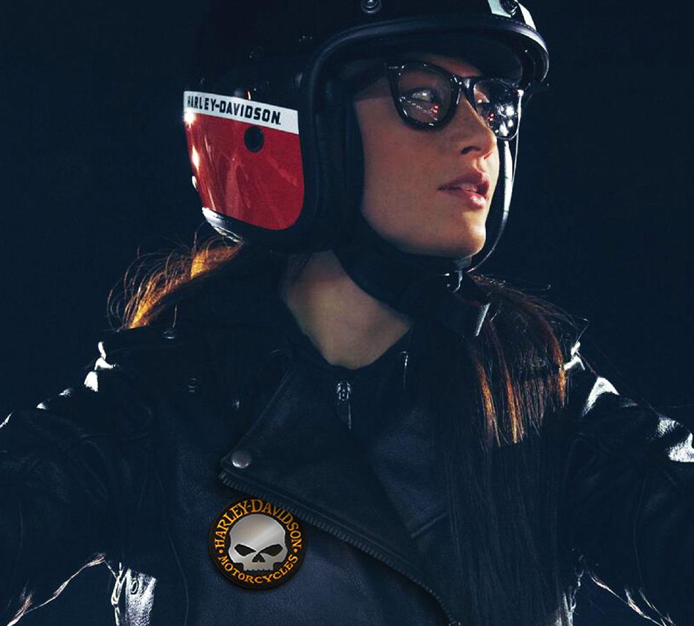 Harley 4" Willie G Skull Reflective Patch