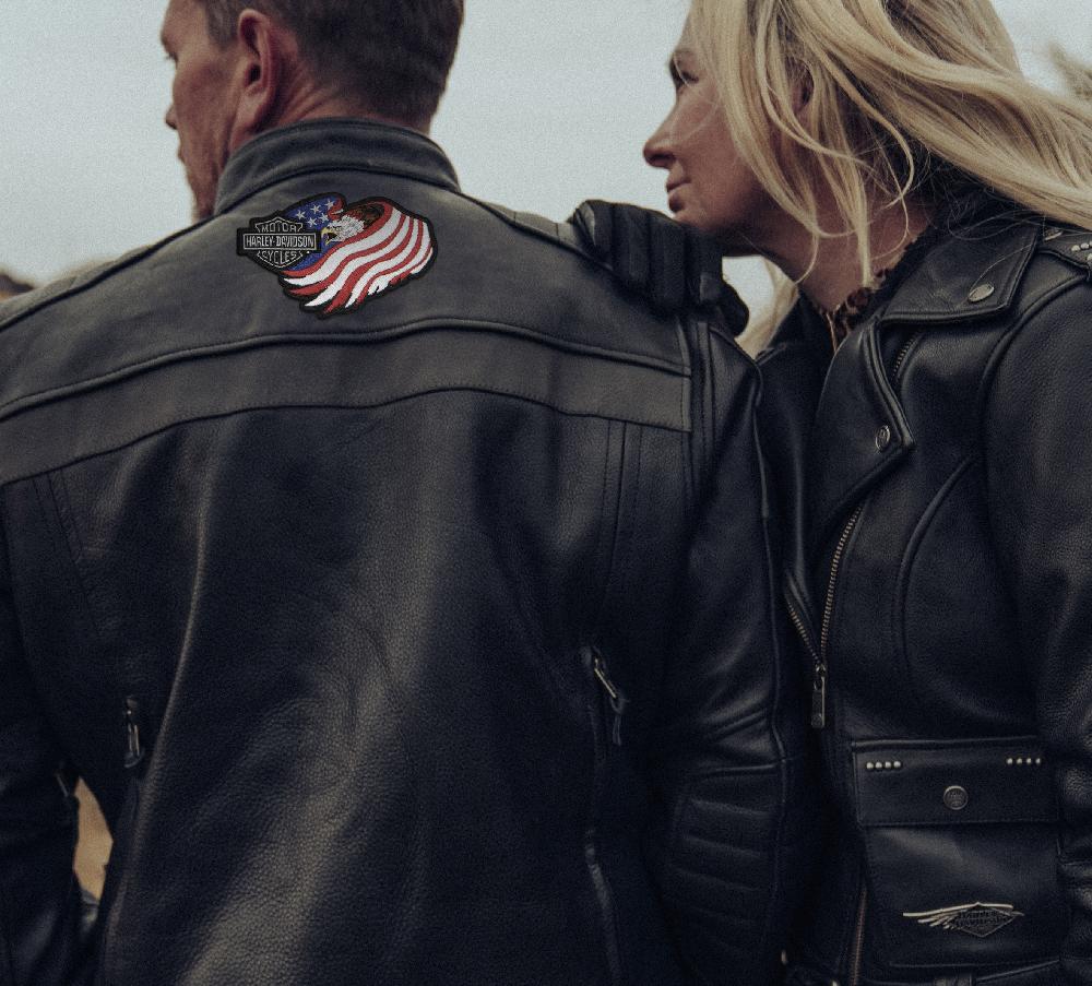 Harley 5" Eagle Flag Patch