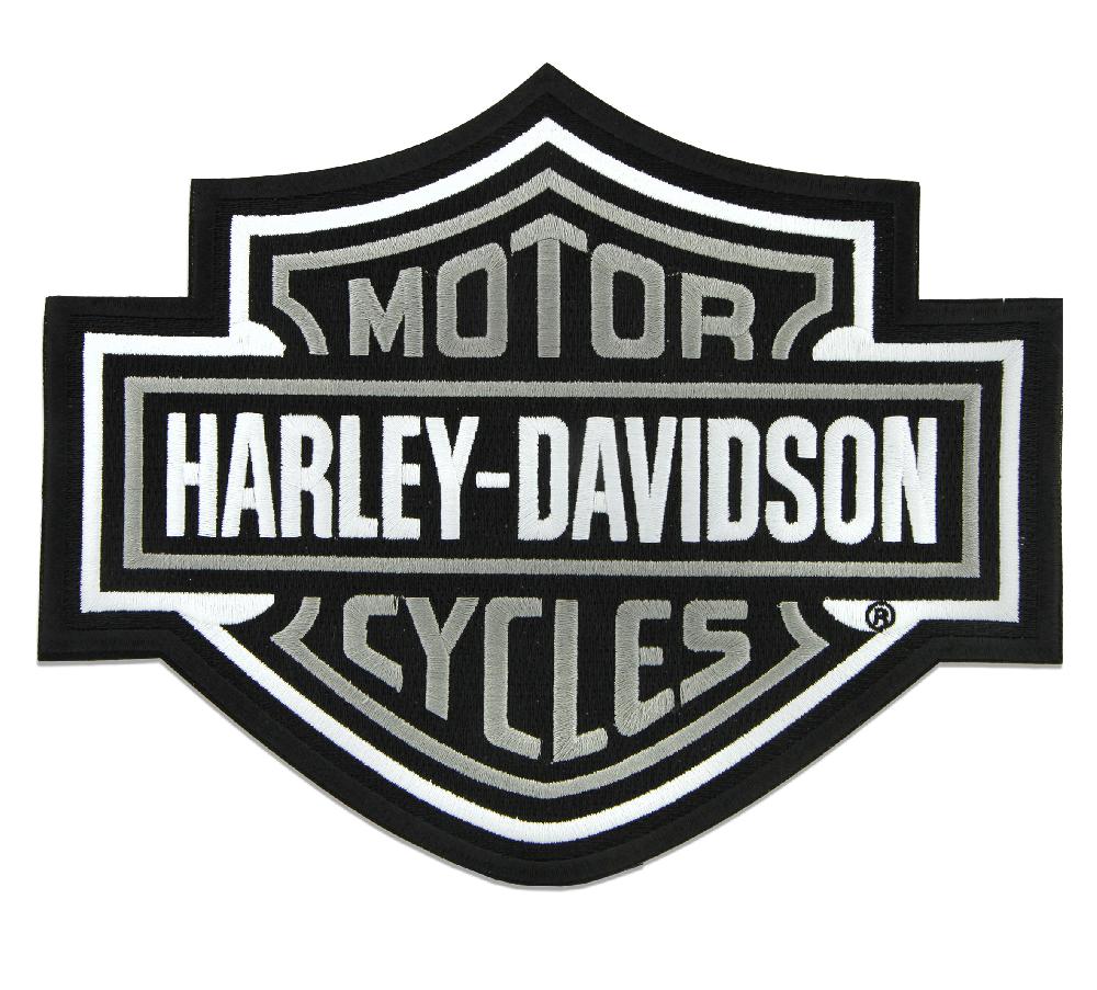 Harley 9.25" B&W Bar & Shield Patch