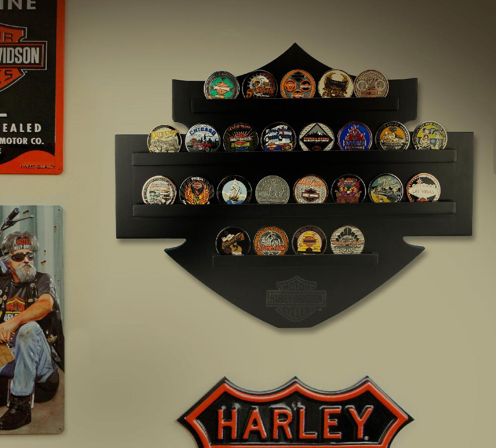 Harley Bar & Shield Coin Display