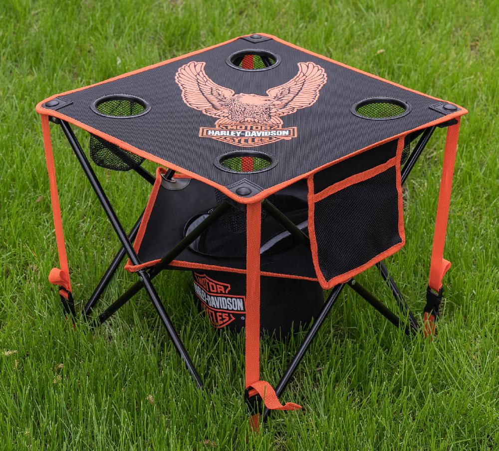 Harley Bar & Shield Eagle Folding Table