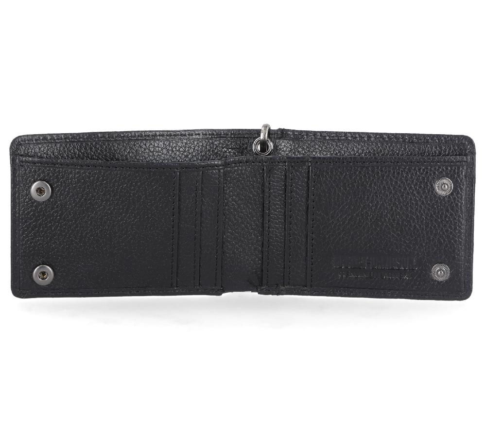 Harley Bar & Shield Front Pocket Wallet With Chain