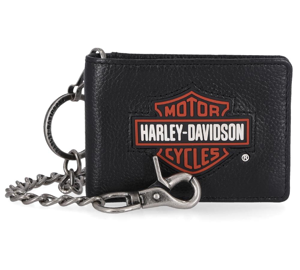harley Bar & Shield Front Pocket Wallet With Chain