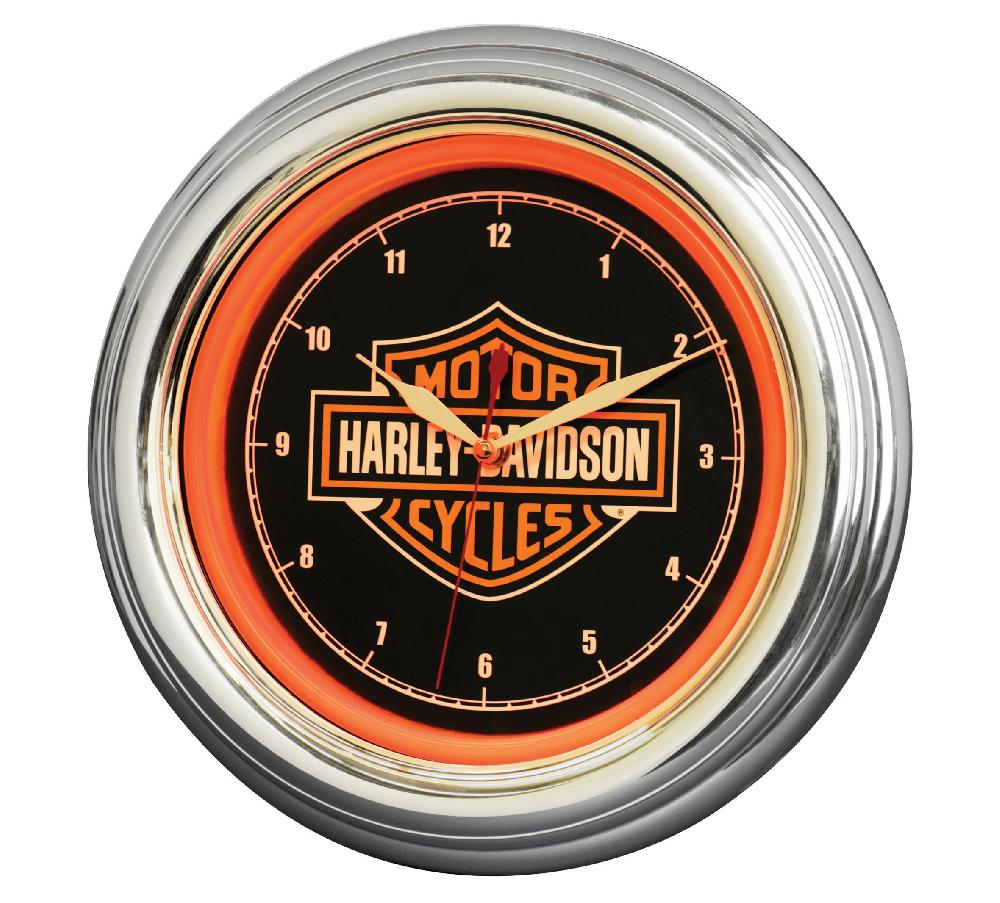 Harley Bar & Shield LED Clock