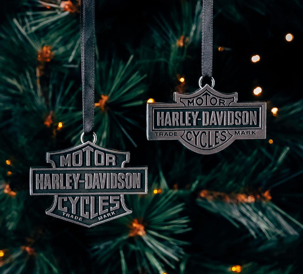 Harley Bar & Shield Ornament - Set Of 2