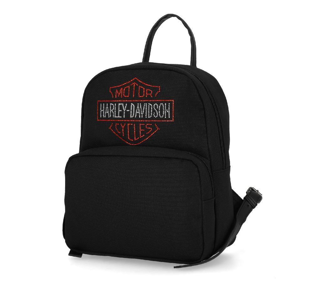 Harley Bar & Shield Rhinestone Backpack