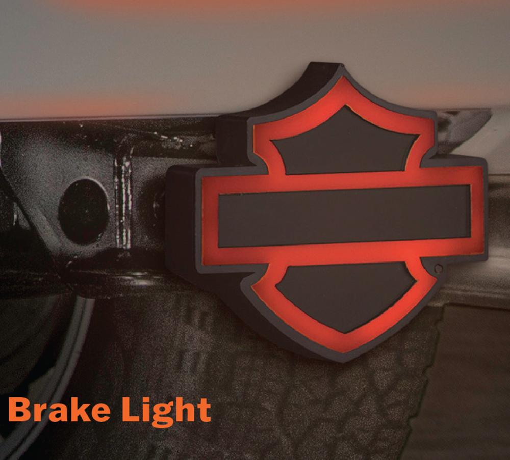 Harley Bar & Shield Silhouette Lighted Hitch Plug
