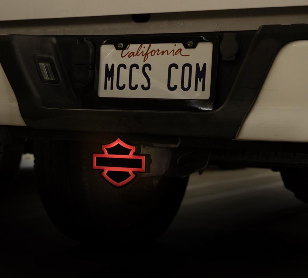 Harley Bar & Shield Silhouette Lighted Hitch Plug