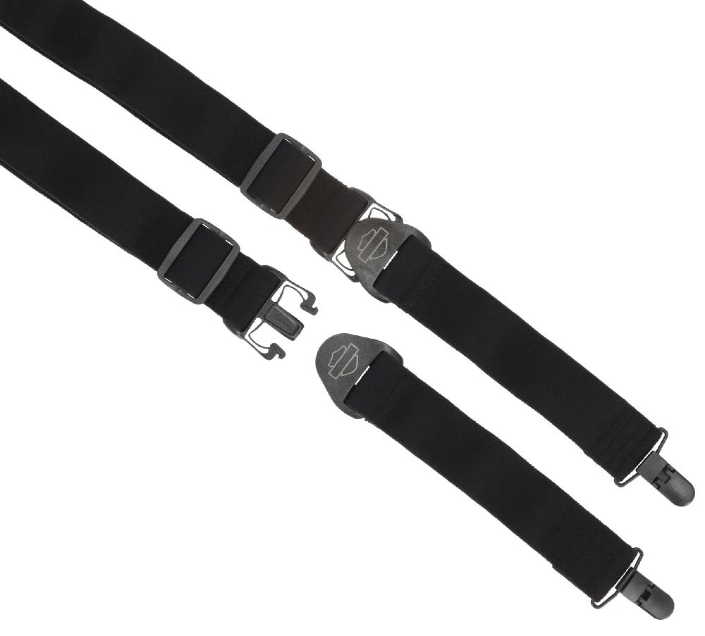Harley Bar & Shield Suspenders In Black