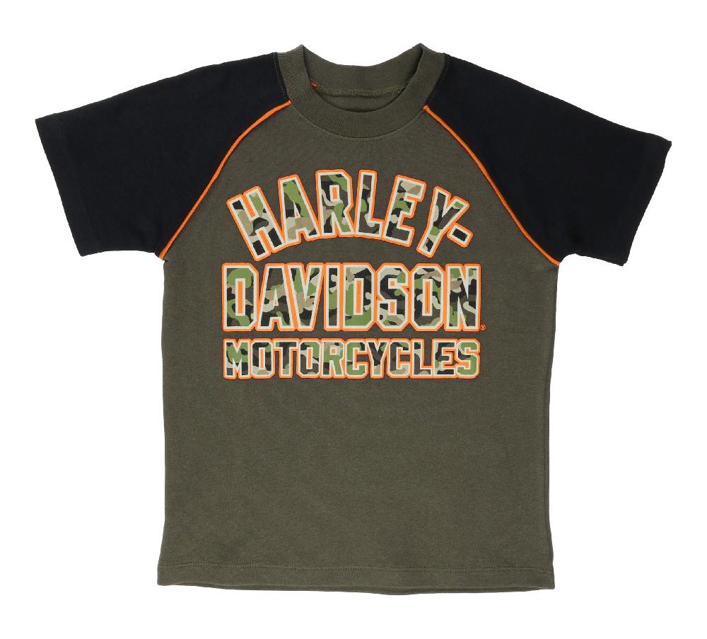 harley Big Boys Camo Raglan Tee