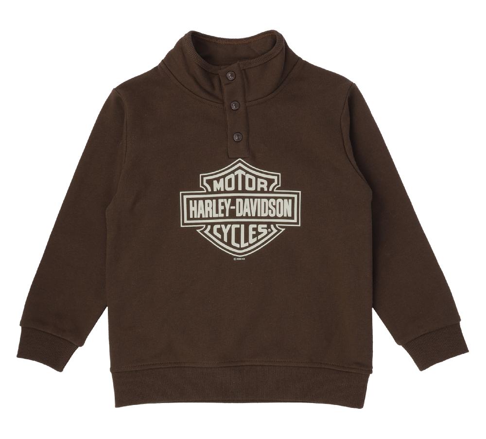 Harley Big Boys Fleece Snap Placket Pullover