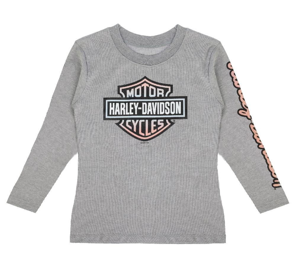 Harley Big Girl's Bar & Shield Long Sleeve Tee